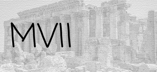 The Roman numeral 1007