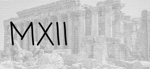 The Roman numeral 1012
