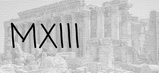 The Roman numeral 1013