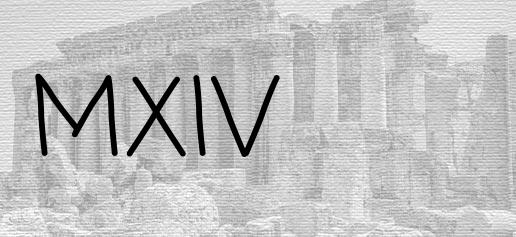 The Roman numeral 1014