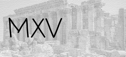 The Roman numeral 1015