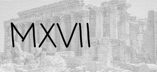 The Roman numeral 1017