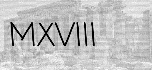 The Roman numeral 1018