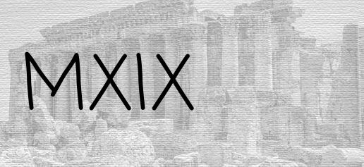 The Roman numeral 1019