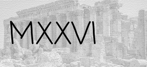 The Roman numeral 1026