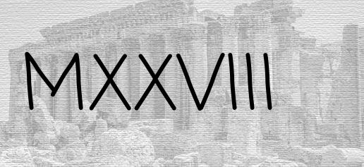The Roman numeral 1028
