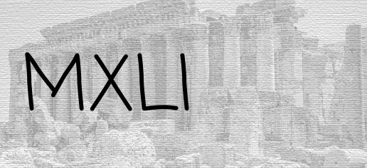 The Roman numeral 1041