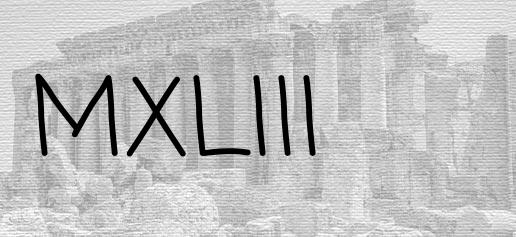 The Roman numeral 1043