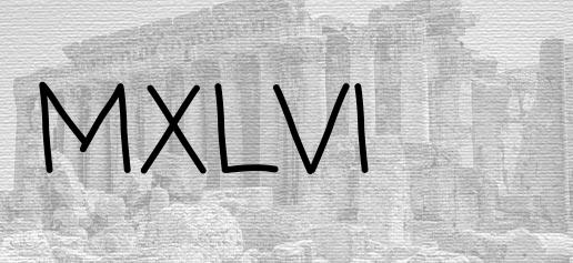 The Roman numeral 1046