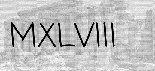 The Roman numeral 1048