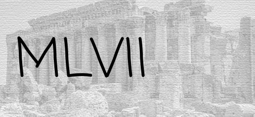 The Roman numeral 1057