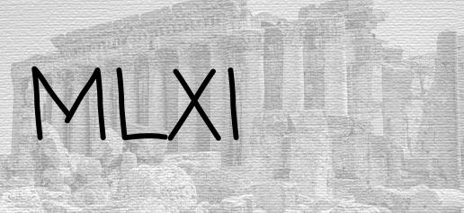 The Roman numeral 1061
