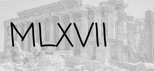The Roman numeral 1067