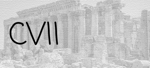 The Roman numeral 107