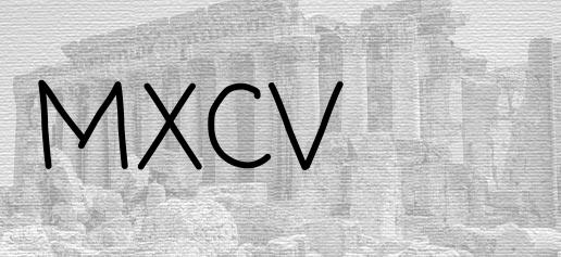 The Roman numeral 1095