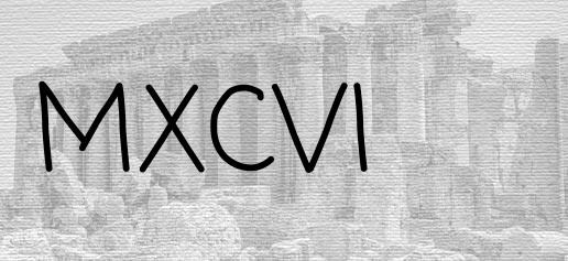 The Roman numeral 1096