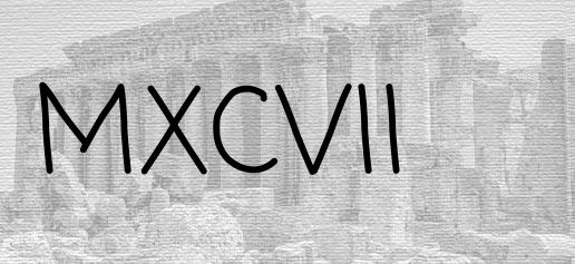 The Roman numeral 1097