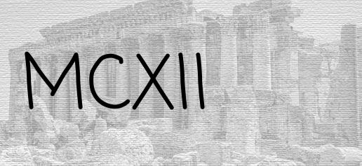 The Roman numeral 1112