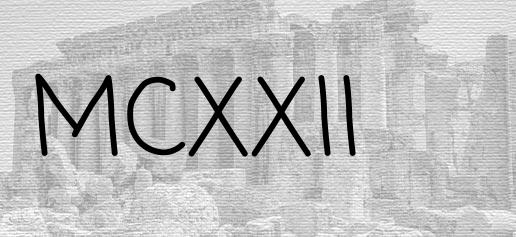 The Roman numeral 1122