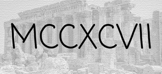 The Roman numeral 1297