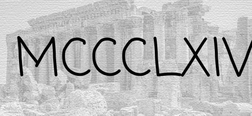 Le chiffre romain 1364