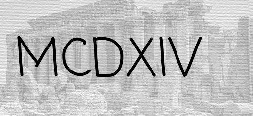 The Roman numeral 1414