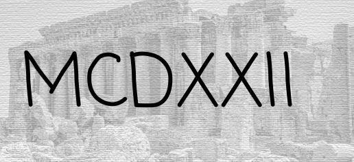 The Roman numeral 1422