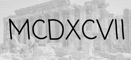 The Roman numeral 1497