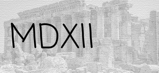 The Roman numeral 1512