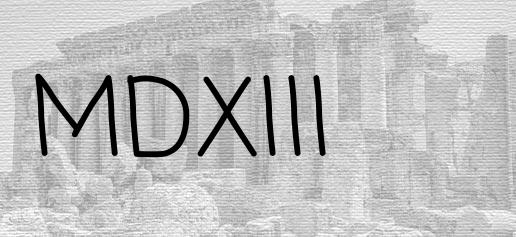 The Roman numeral 1513