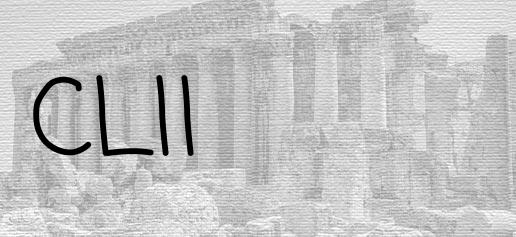 The Roman numeral 152