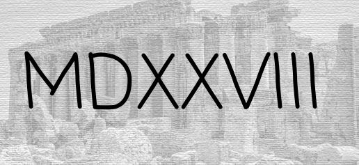 The Roman numeral 1528