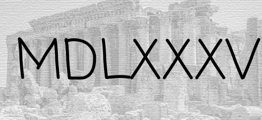 The Roman numeral 1588