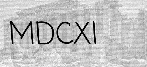 The Roman numeral 1611