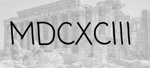 The Roman numeral 1693