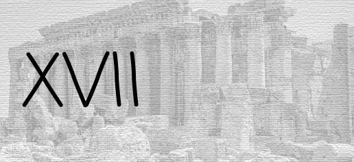 The Roman numeral 17