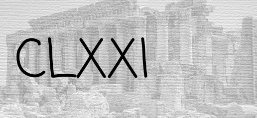 The Roman numeral 171