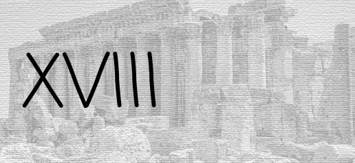 The Roman numeral 18