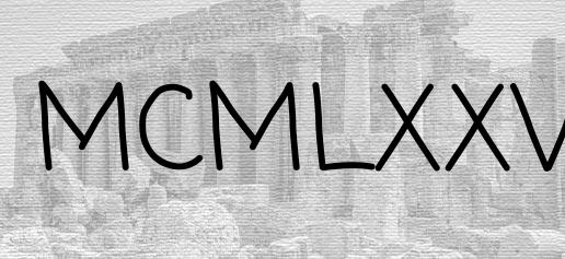 The Roman numeral 1977