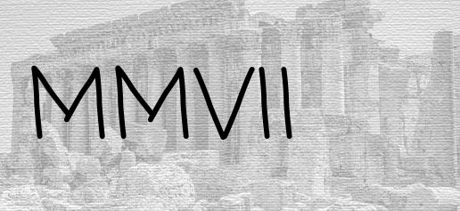 The Roman numeral 2007