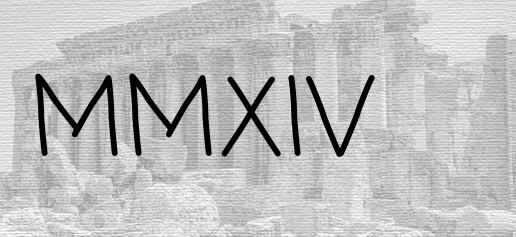 The Roman numeral 2014