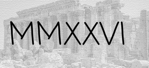 The Roman numeral 2026