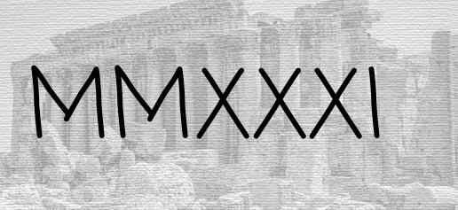 The Roman numeral 2031