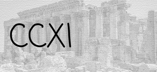 The Roman numeral 211