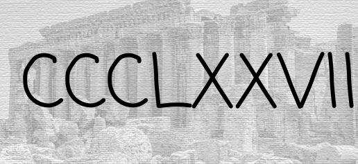 The Roman numeral 378
