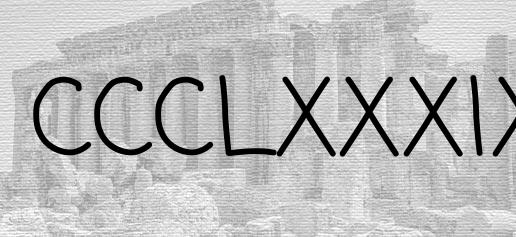 The Roman numeral 389