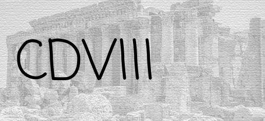 The Roman numeral 408