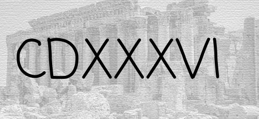 The Roman numeral 436