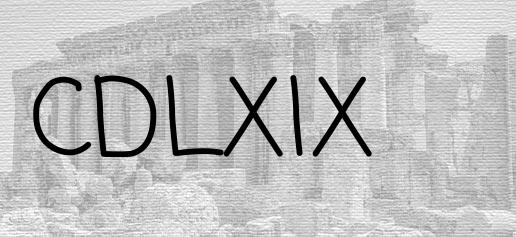 The Roman numeral 469
