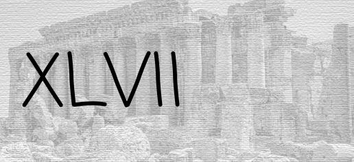 The Roman numeral 47